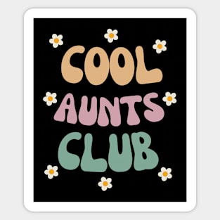 Floral Cool Aunts Club Retro Funny Auntie Again Sticker